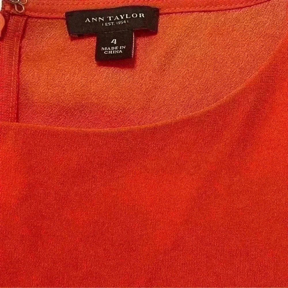 Women's Ann Taylor Dress Knee Length Zip Up Back Sz 4 Office Classic Preppy - Picture 8 of 9